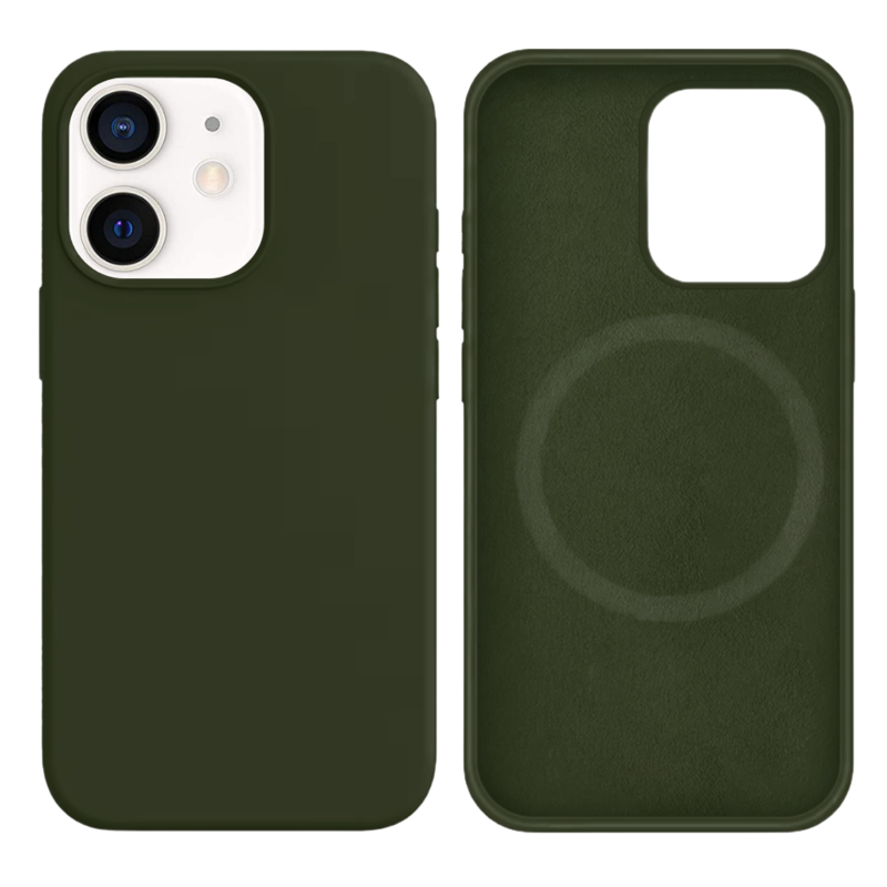 LindeCovers iPhone 12 Mini Silikonecover - MagSafe Kompatibel 48 Pine Forest Green