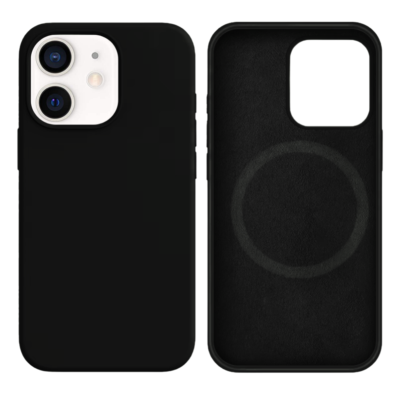 LindeCovers iPhone 12 Mini Silikonecover - MagSafe Kompatibel 18 Black