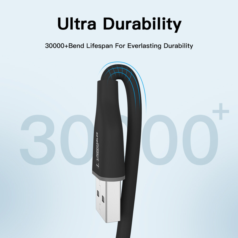 LindeCables USB-A 2.0 til Lightning Silikonekabel 12W - 1.2 m
