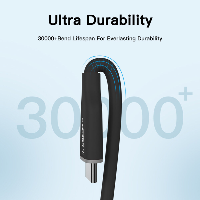 LindeCables USB-C 2.0 til Lightning Silikonekabel 27W - 2 m