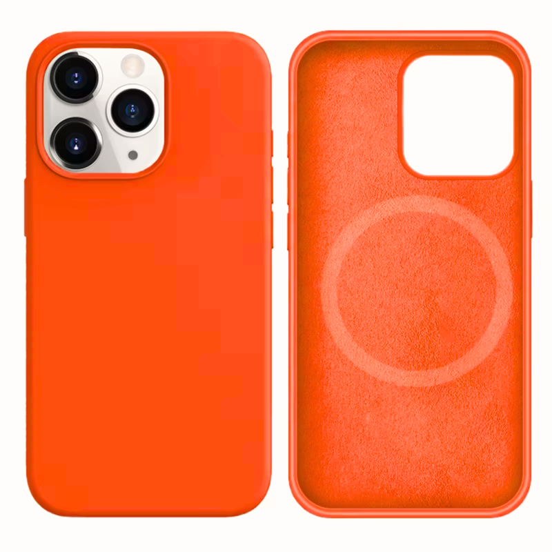 LindeCovers iPhone 13 Pro Silikonecover - MagSafe Kompatibel 66 Golden Orange