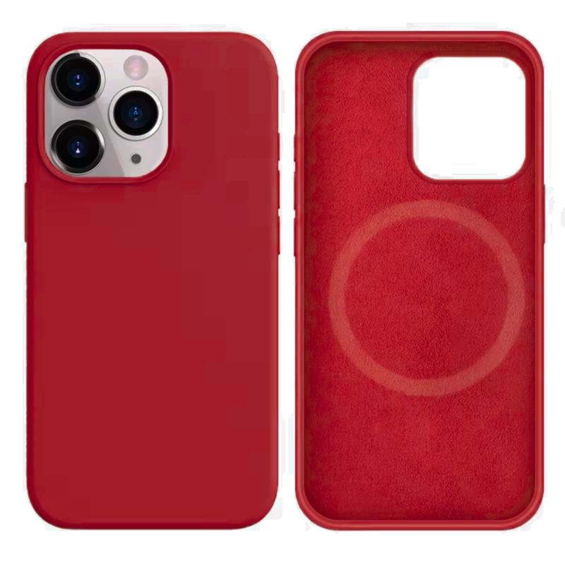 LindeCovers iPhone 13 Pro Silikonecover - MagSafe Kompatibel 36 Rose Red