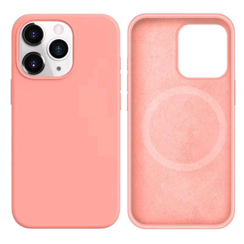 LindeCovers iPhone 13 Pro Silikonecover - MagSafe Kompatibel 12 Pink
