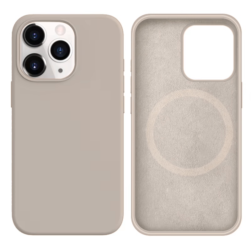 LindeCovers iPhone 13 Pro Silikonecover - MagSafe Kompatibel 10 Rock Gray
