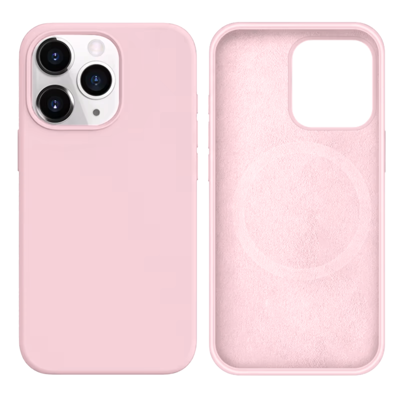 LindeCovers iPhone 13 Pro Silikonecover - MagSafe Kompatibel 75 Gray Pink