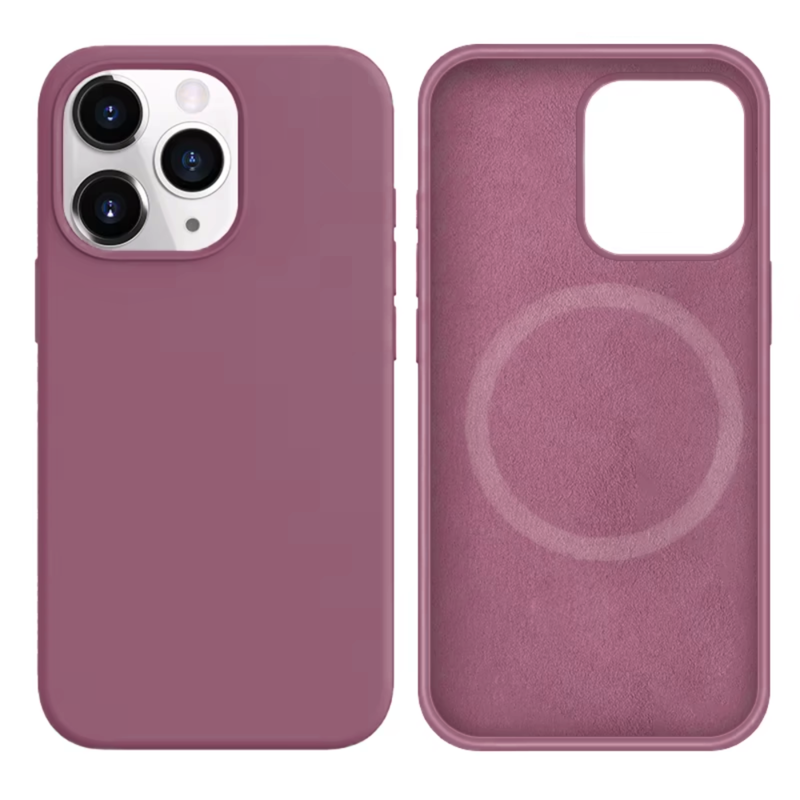 LindeCovers iPhone 13 Pro Silikonecover - MagSafe Kompatibel 62 Black Currant