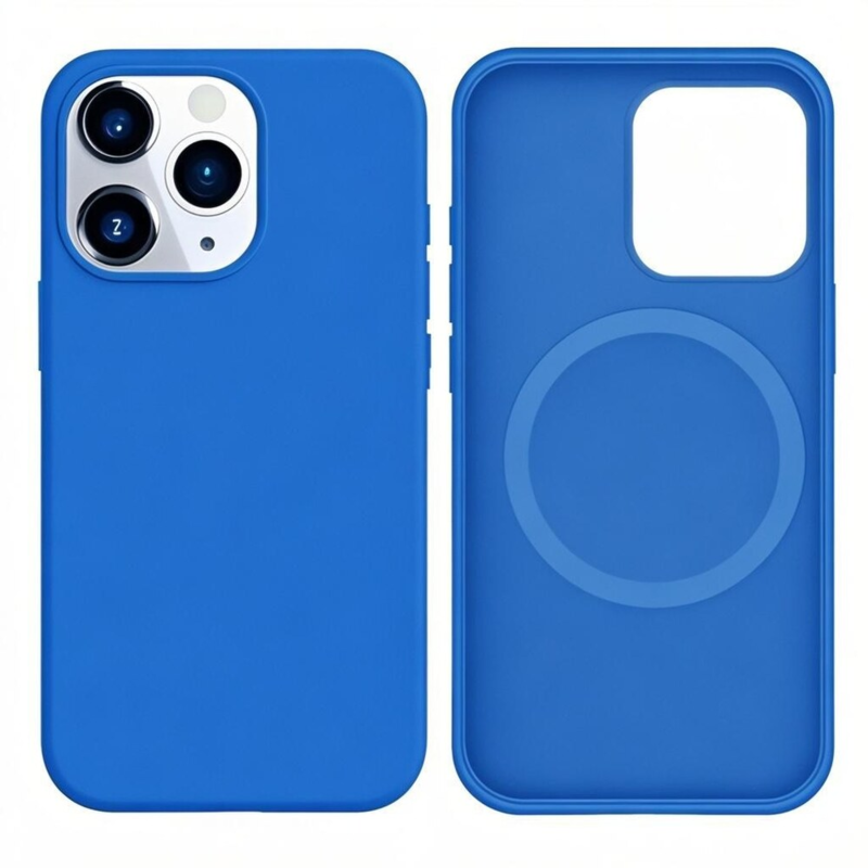 LindeCovers iPhone 13 Pro Silikonecover - MagSafe Kompatibel 3 Deep Lake Blue