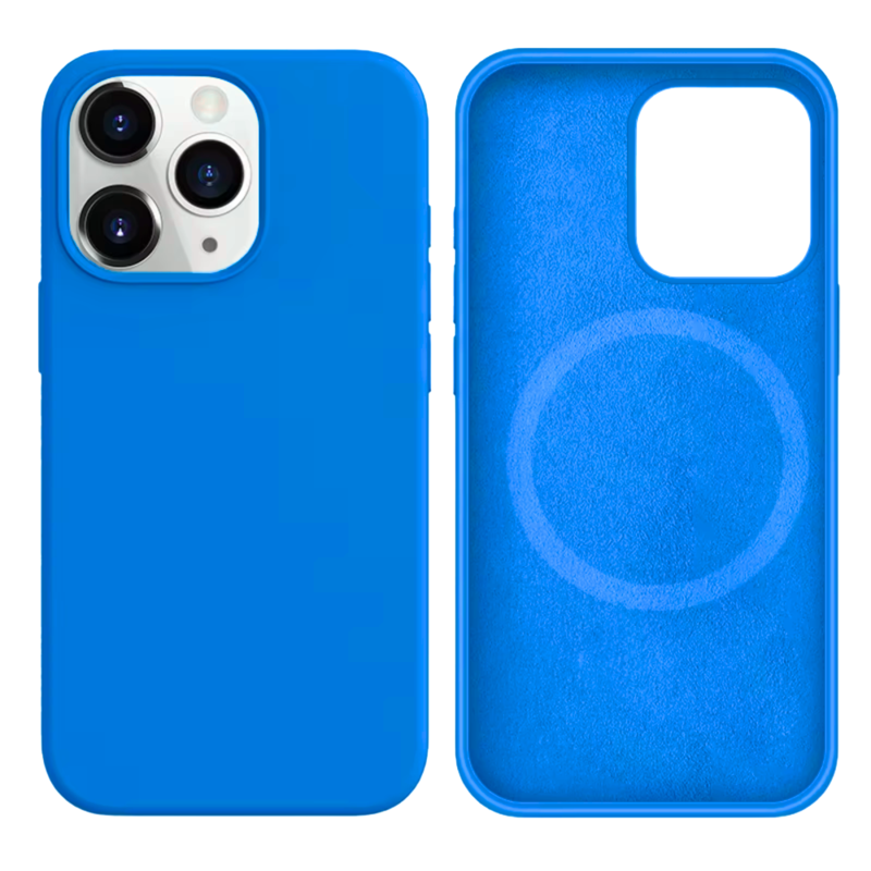 LindeCovers iPhone 13 Pro Silikonecover - MagSafe Kompatibel 70 Mediterranean Blue
