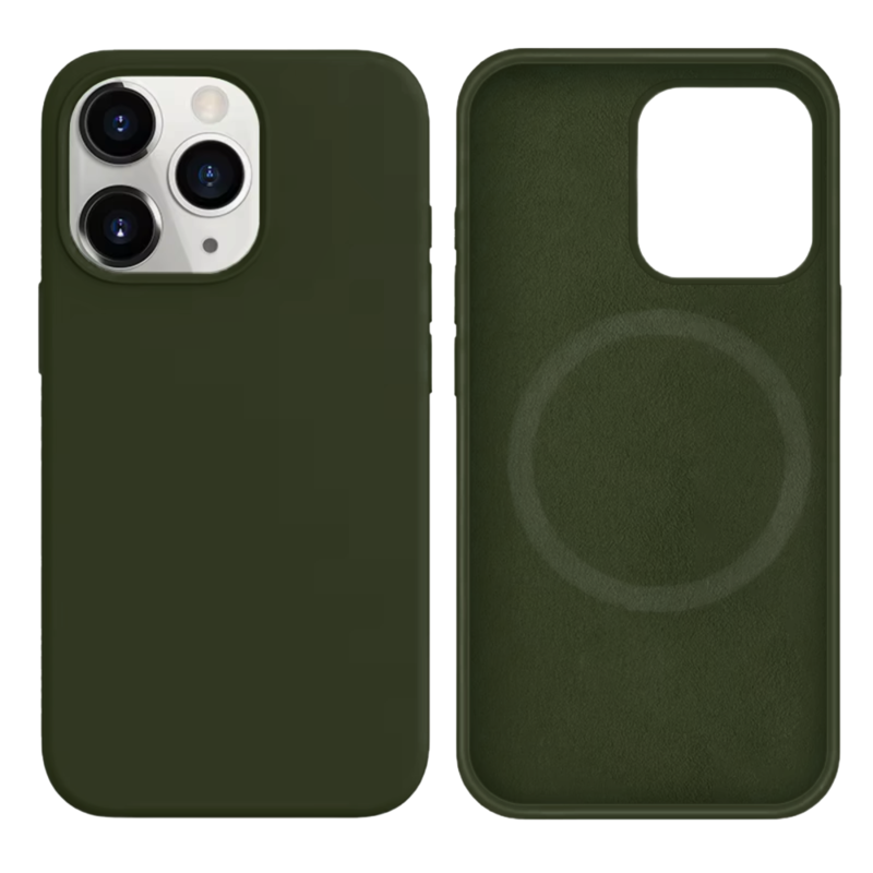 LindeCovers iPhone 13 Pro Silikonecover - MagSafe Kompatibel 48 Pine Forest Green