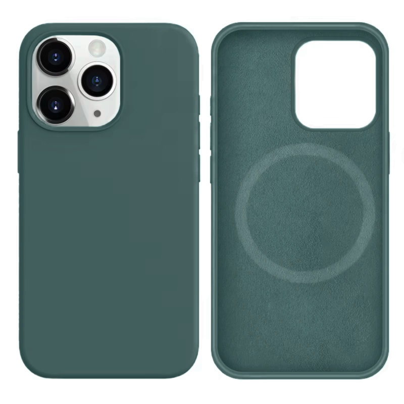 LindeCovers iPhone 13 Pro Silikonecover - MagSafe Kompatibel 58 Pine Needle Green