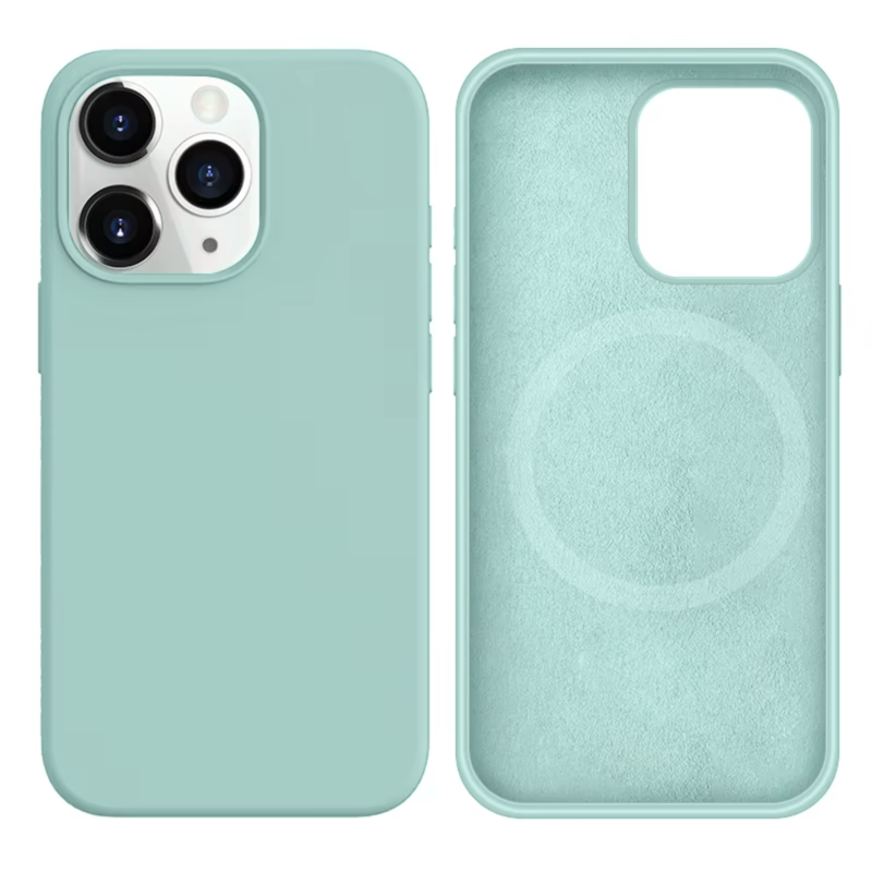 LindeCovers iPhone 13 Pro Silikonecover - MagSafe Kompatibel 17 Gemstone Green