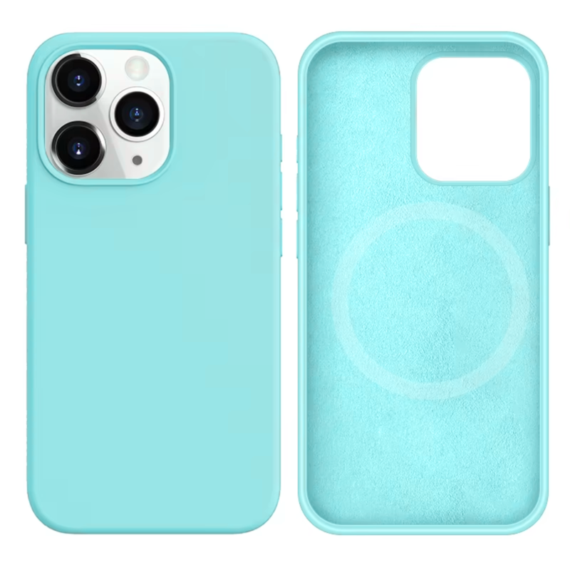 LindeCovers iPhone 13 Pro Silikonecover - MagSafe Kompatibel 44 Blue Sea