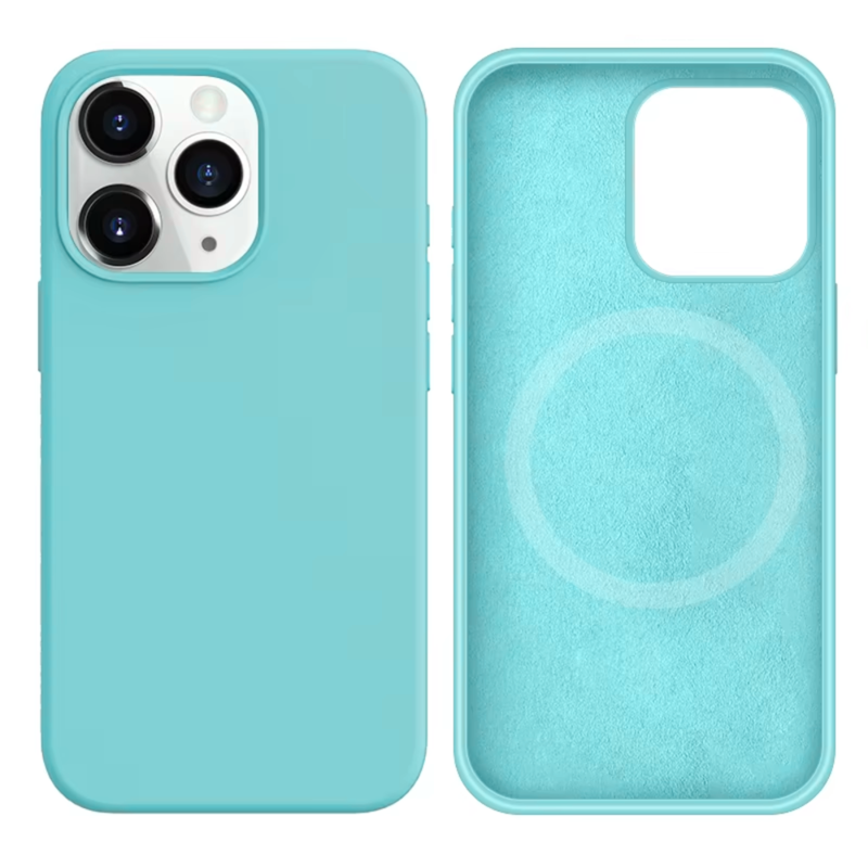 LindeCovers iPhone 13 Pro Silikonecover - MagSafe Kompatibel 21 Ice Aquamarine