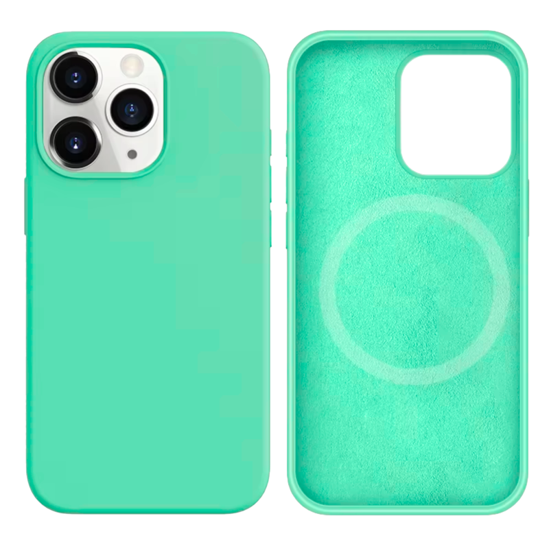LindeCovers iPhone 13 Pro Silikonecover - MagSafe Kompatibel 50 Rehmannia Green