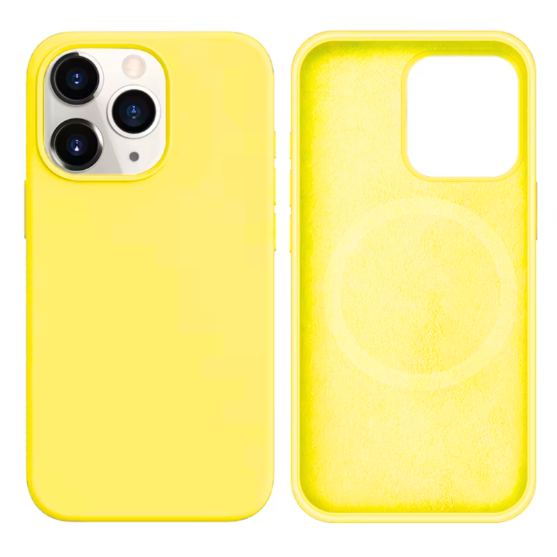 LindeCovers iPhone 13 Pro Silikonecover - MagSafe Kompatibel 37 Lemon Yellow