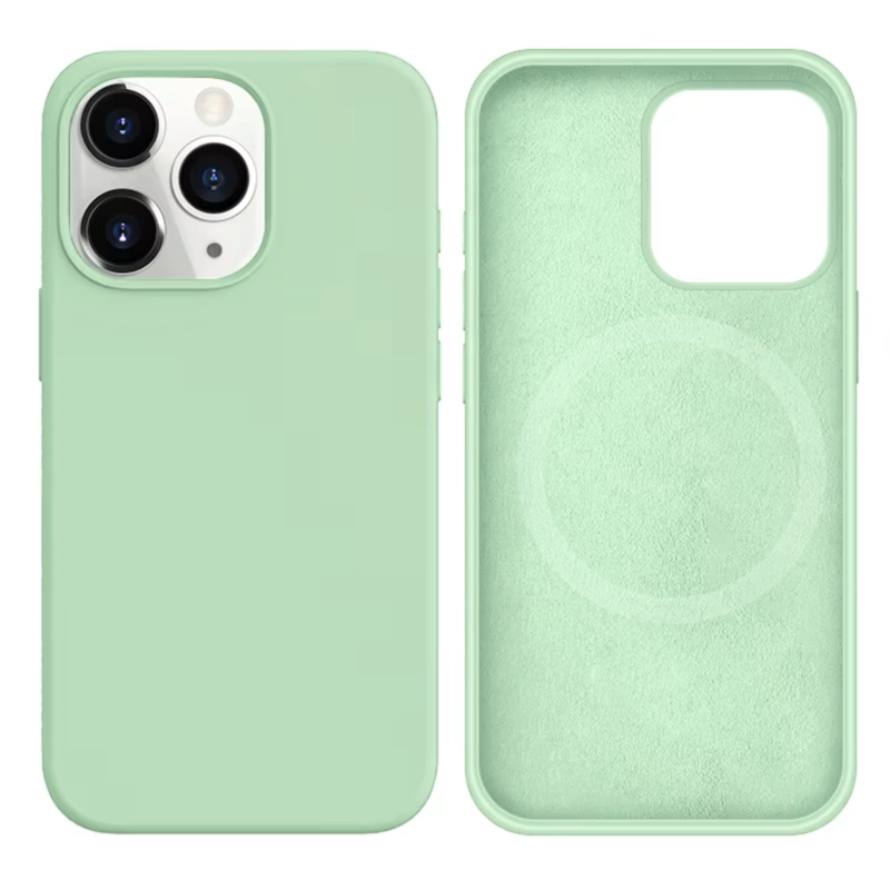 LindeCovers iPhone 13 Pro Silikonecover - MagSafe Kompatibel 68 Pistachio