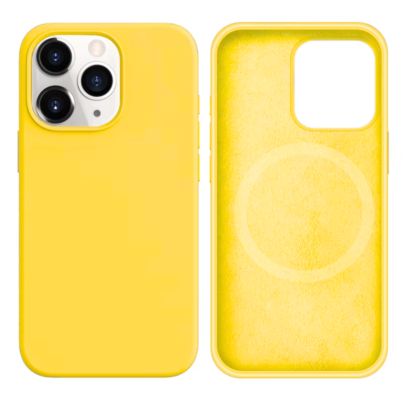 LindeCovers iPhone 13 Pro Silikonecover - MagSafe Kompatibel 55 Light Yellow