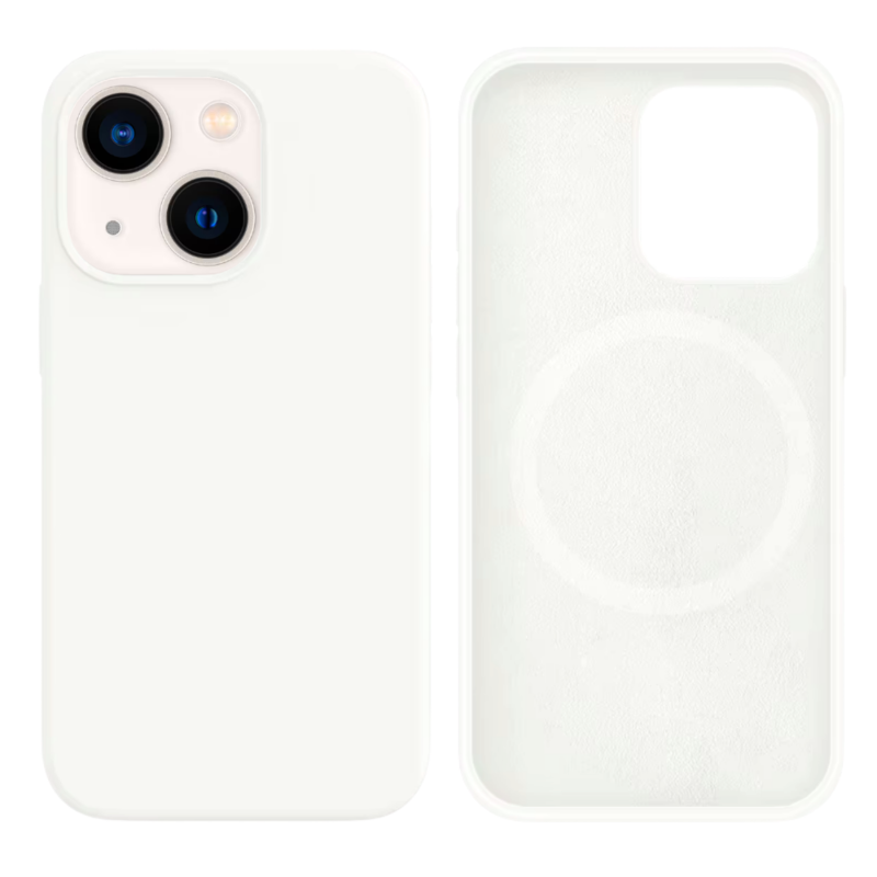 LindeCovers iPhone 13 Mini Silikonecover - MagSafe Kompatibel 9 White
