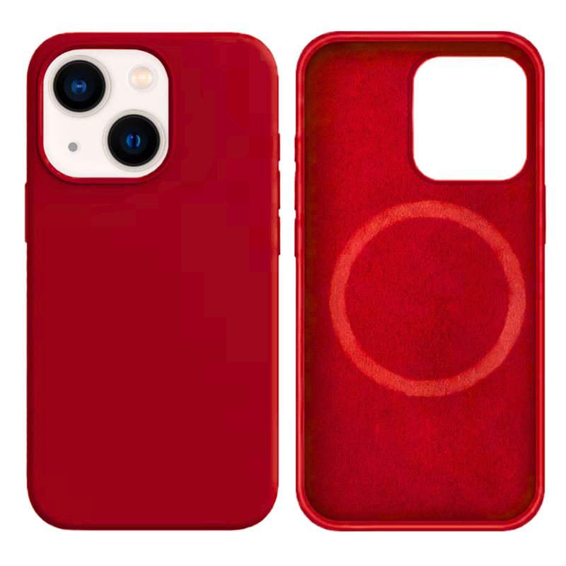 LindeCovers iPhone 13 Mini Silikonecover - MagSafe Kompatibel 33 Dark Red