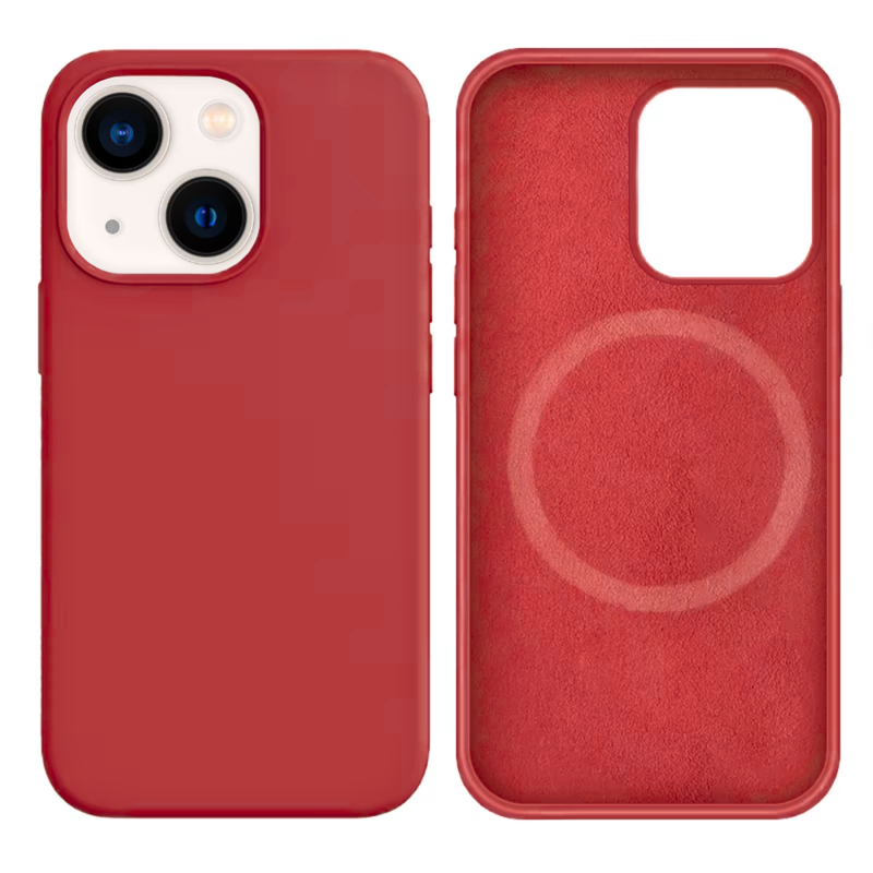 LindeCovers iPhone 13 Mini Silikonecover - MagSafe Kompatibel 25 Camellia Red