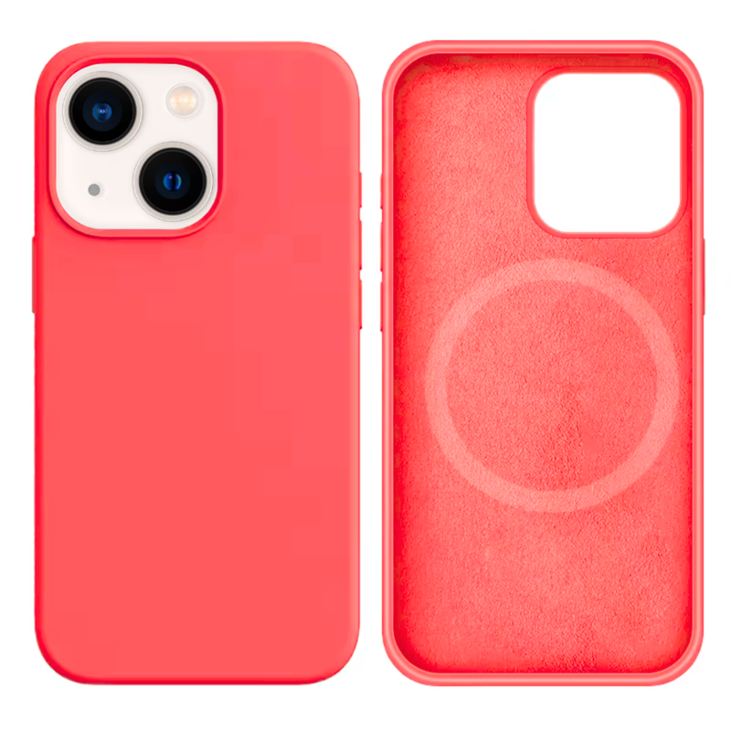 LindeCovers iPhone 13 Mini Silikonecover - MagSafe Kompatibel 29 Peach