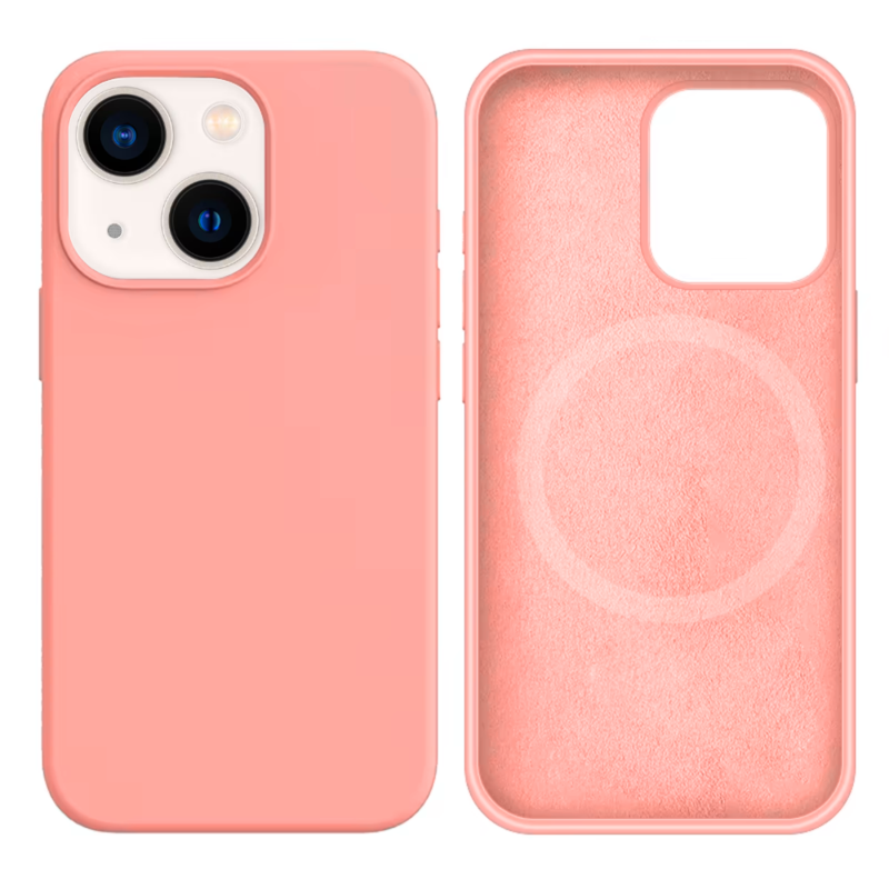 LindeCovers iPhone 13 Mini Silikonecover - MagSafe Kompatibel 12 Pink