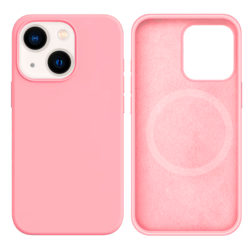LindeCovers iPhone 13 Mini Silikonecover - MagSafe Kompatibel 6 Rose Pink