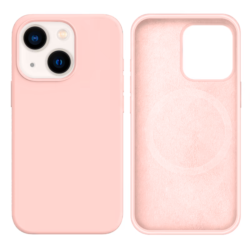 LindeCovers iPhone 13 Mini Silikonecover - MagSafe Kompatibel 19 Pink Sand