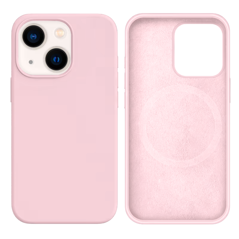 LindeCovers iPhone 13 Mini Silikonecover - MagSafe Kompatibel 75 Gray Pink