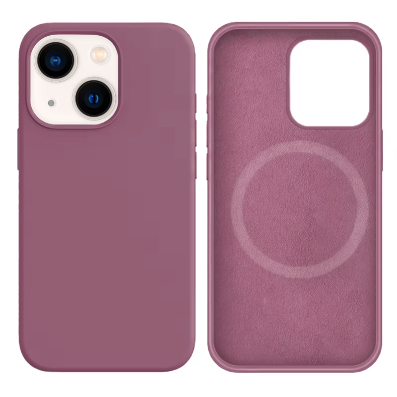 LindeCovers iPhone 13 Mini Silikonecover - MagSafe Kompatibel 62 Black Currant