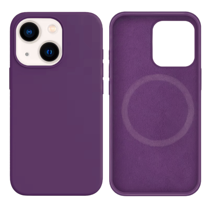 LindeCovers iPhone 13 Mini Silikonecover - MagSafe Kompatibel 45 Purple