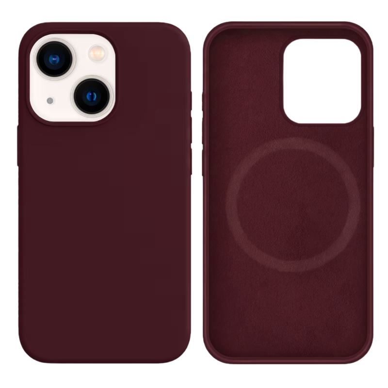 LindeCovers iPhone 13 Mini Silikonecover - MagSafe Kompatibel 67 Plum