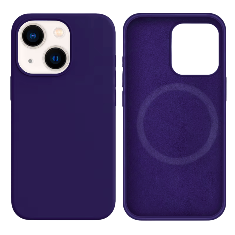 LindeCovers iPhone 13 Mini Silikonecover - MagSafe Kompatibel 30 Dark Purple