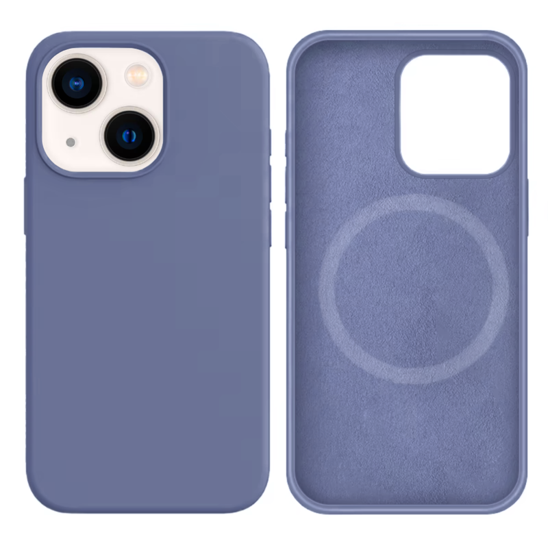 LindeCovers iPhone 13 Mini Silikonecover - MagSafe Kompatibel 46 Lavender Gray
