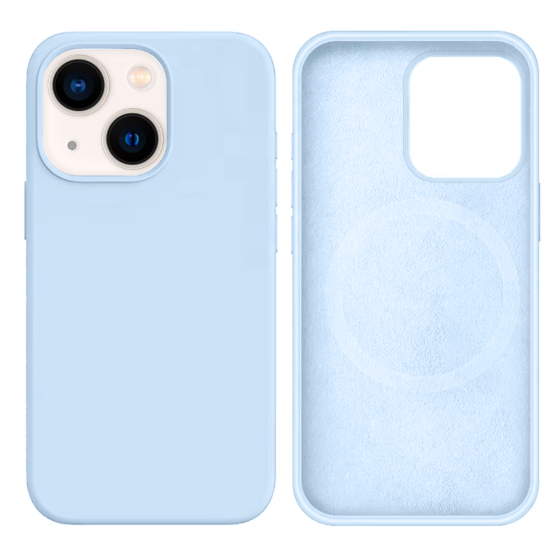 LindeCovers iPhone 13 Mini Silikonecover - MagSafe Kompatibel 43 New Sky Blue