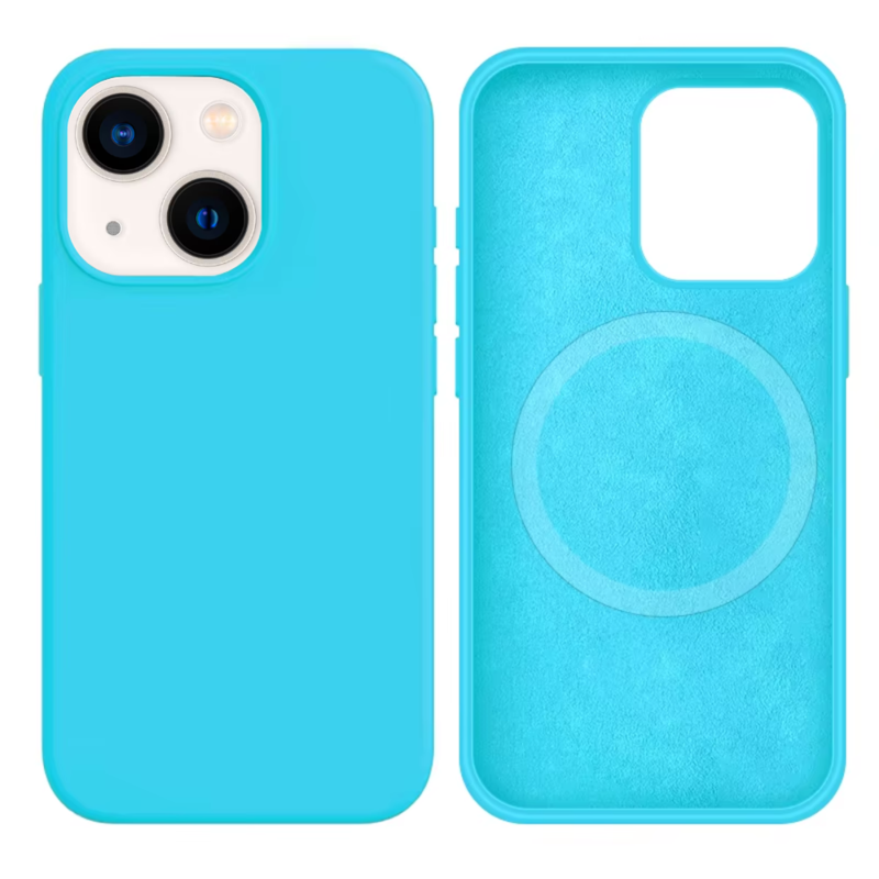 LindeCovers iPhone 13 Mini Silikonecover - MagSafe Kompatibel 16 Blue