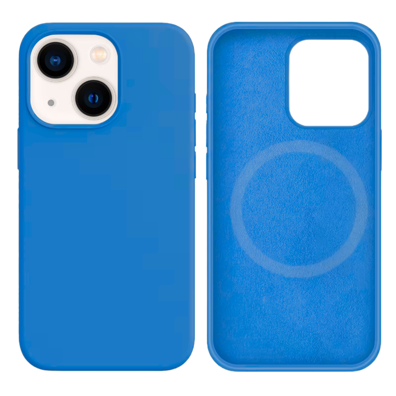 LindeCovers iPhone 13 Mini Silikonecover - MagSafe Kompatibel 3 Deep Lake Blue