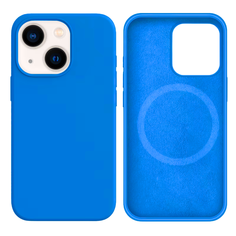 LindeCovers iPhone 13 Mini Silikonecover - MagSafe Kompatibel 70 Mediterranean Blue