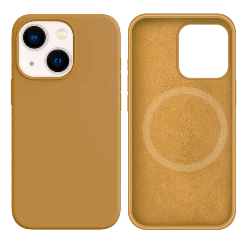 LindeCovers iPhone 13 Mini Silikonecover - MagSafe Kompatibel 28 Golden