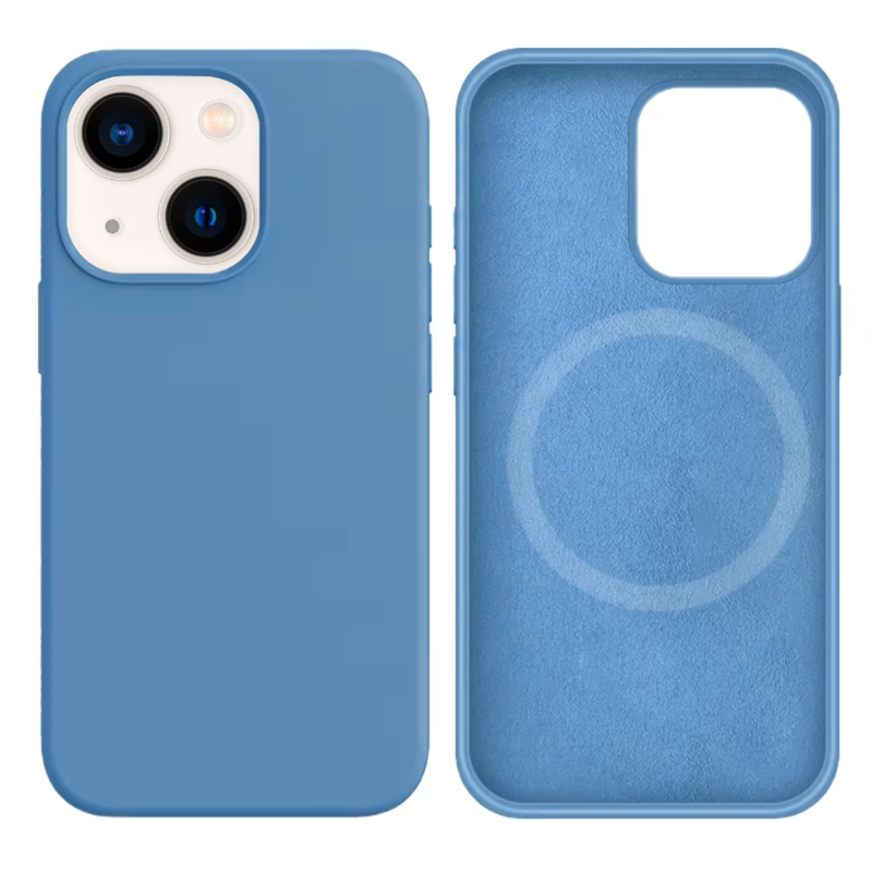 LindeCovers iPhone 13 Mini Silikonecover - MagSafe Kompatibel 24 Light Blue