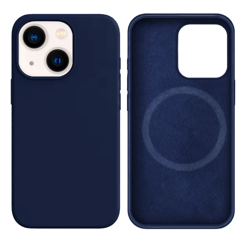 LindeCovers iPhone 13 Mini Silikonecover - MagSafe Kompatibel 63 Navy Blue