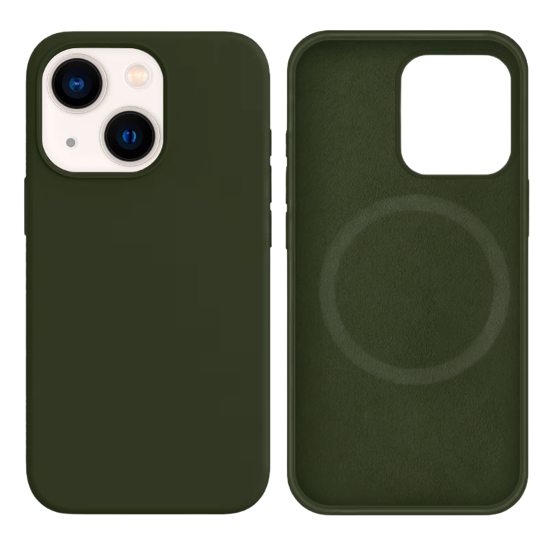 LindeCovers iPhone 13 Mini Silikonecover - MagSafe Kompatibel 48 Pine Forest Green