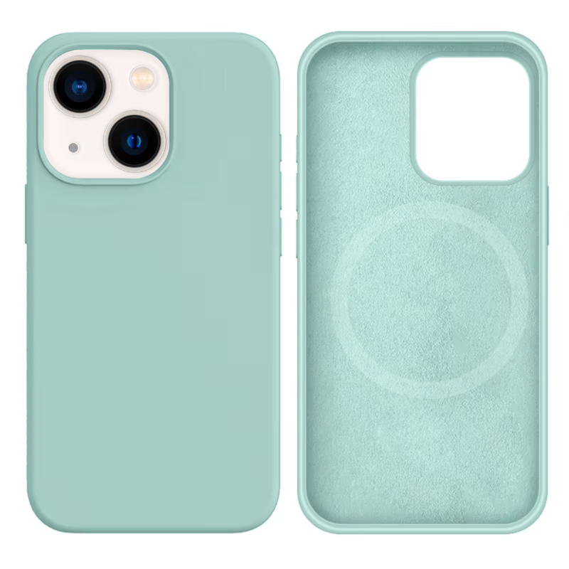 LindeCovers iPhone 13 Mini Silikonecover - MagSafe Kompatibel 17 Gemstone Green