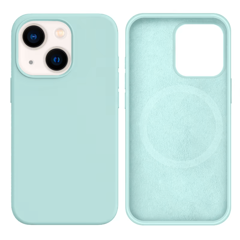 LindeCovers iPhone 13 Mini Silikonecover - MagSafe Kompatibel 73 Light Lime Green