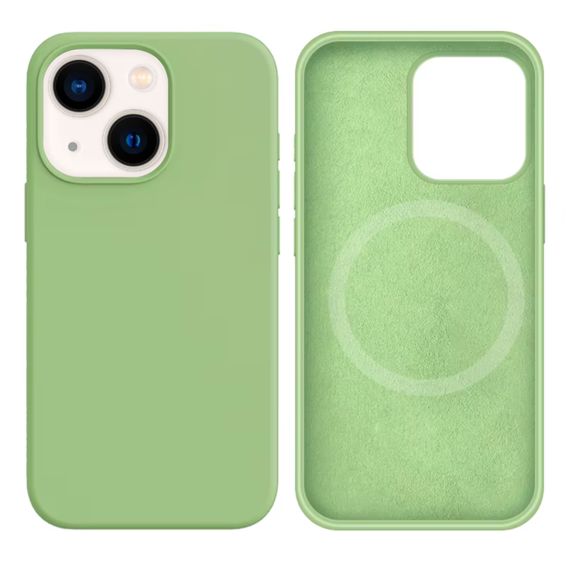LindeCovers iPhone 13 Mini Silikonecover - MagSafe Kompatibel 1 Mint Green