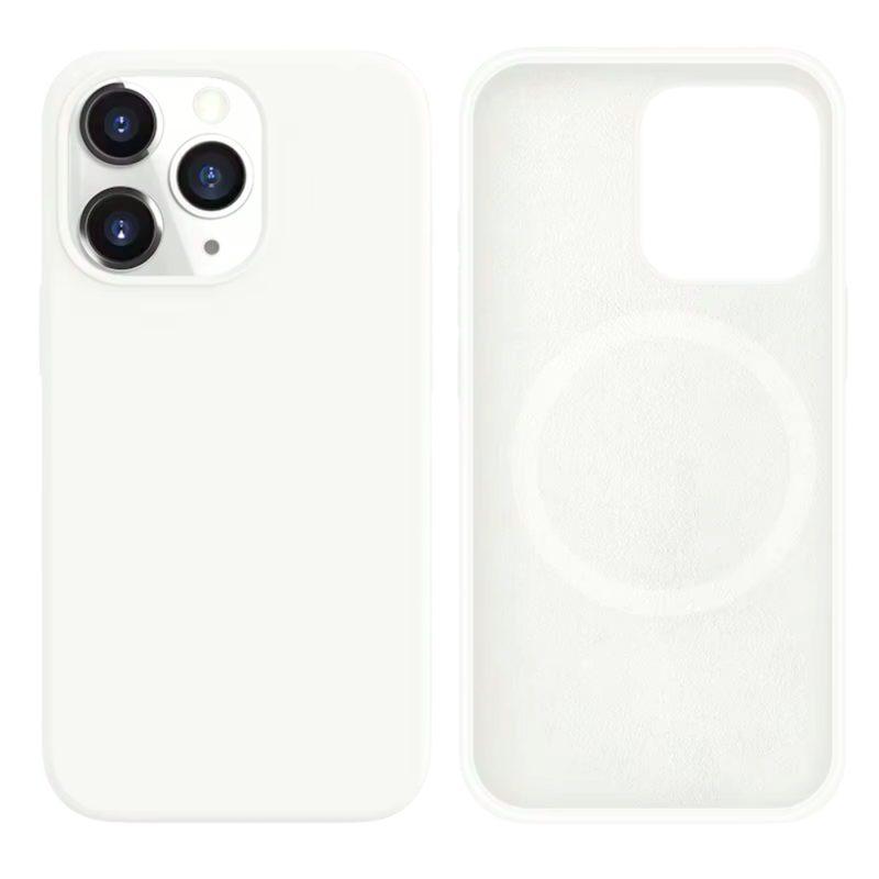 LindeCovers iPhone 14 Pro Max Silikonecover - MagSafe Kompatibel 9 White