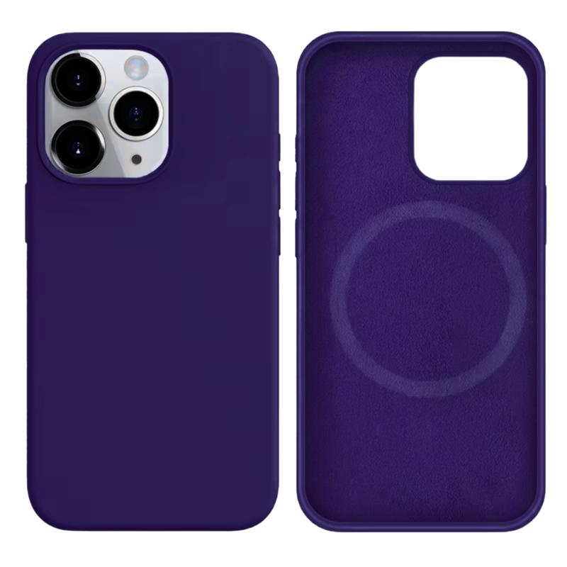 LindeCovers iPhone 14 Pro Max Silikonecover - MagSafe Kompatibel 30 Dark Purple