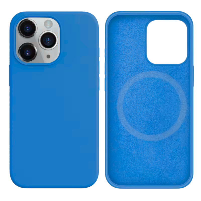 LindeCovers iPhone 14 Pro Max Silikonecover - MagSafe Kompatibel 3 Deep Lake Blue