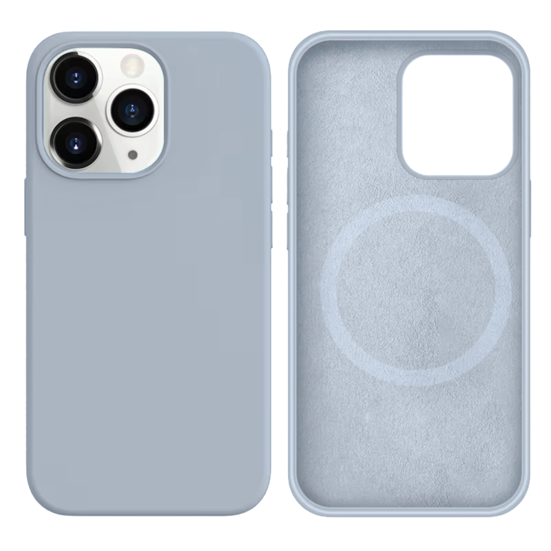 LindeCovers iPhone 14 Pro Max Silikonecover - MagSafe Kompatibel 26 Blue Gray