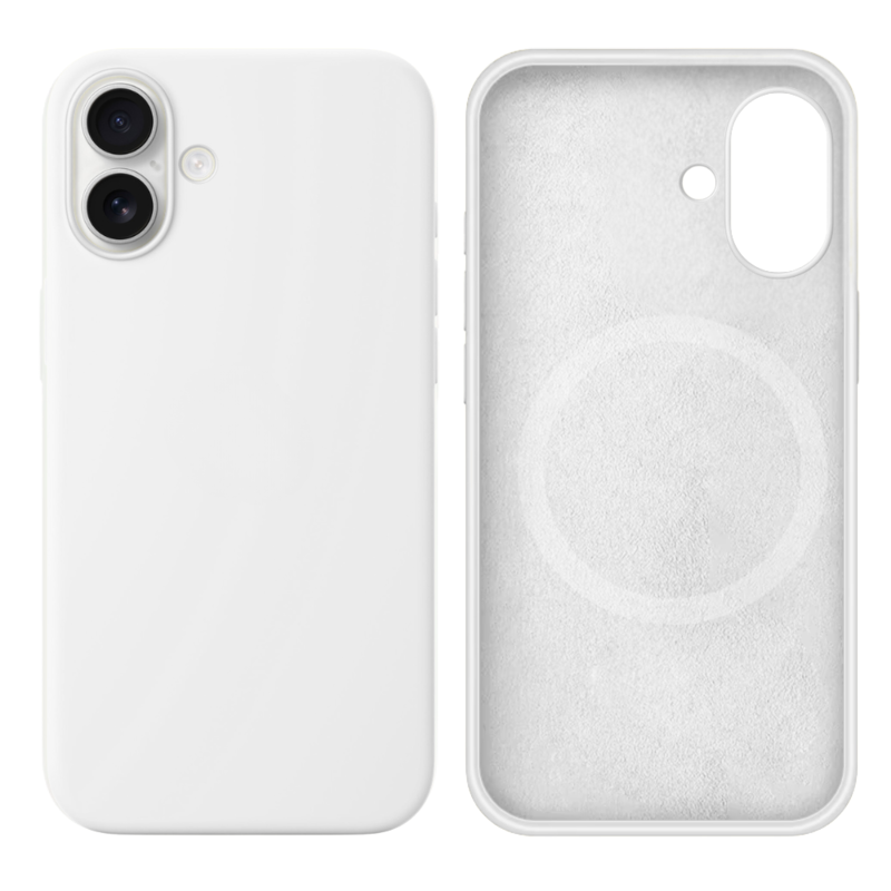 LindeCovers iPhone 16 Silikonecover - MagSafe Kompatibel 9 White